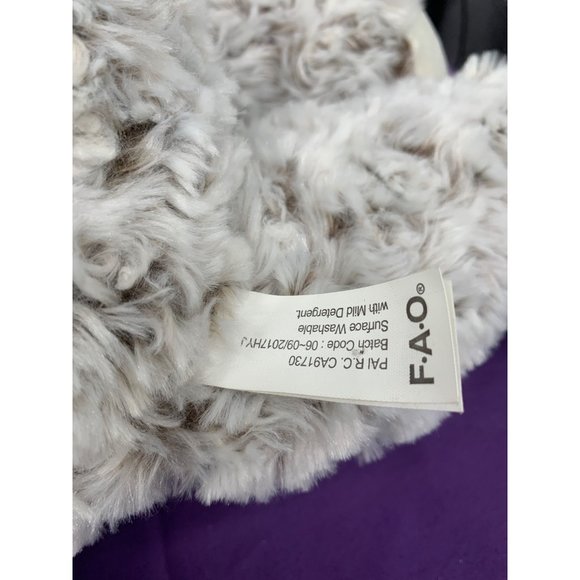 2017 Bears That Care FAO Schwartz 18 Inch Brown Icy Swirl Bear with Plaid Bowtie - Picture 8 of 14